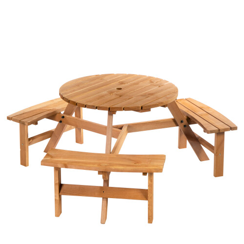 Outsunny Outsunny 6 Seater Wooden Picnic Table