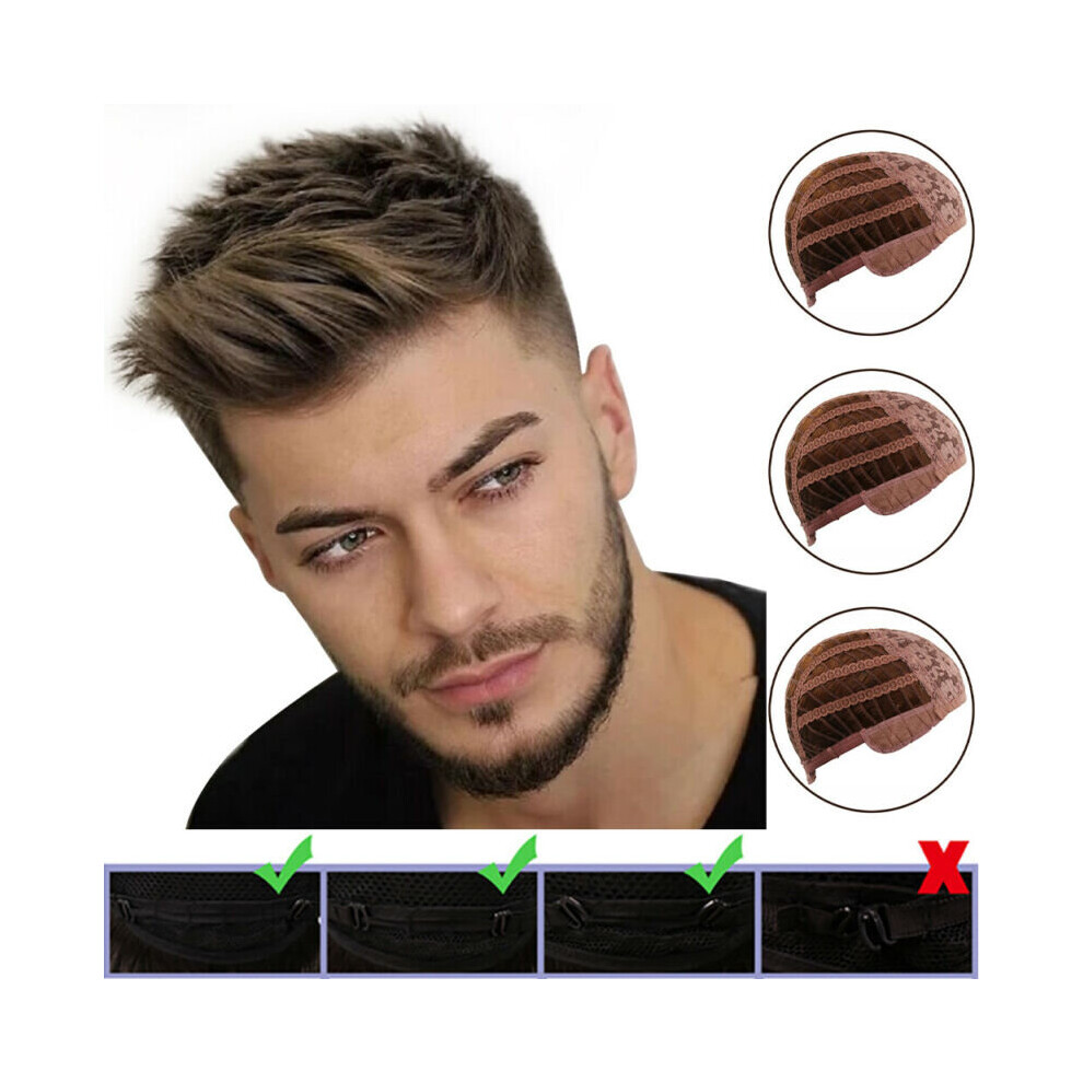 Handsome Men's Short Natural Straight Hair Wig Cosplay Party Daily Full Wigs