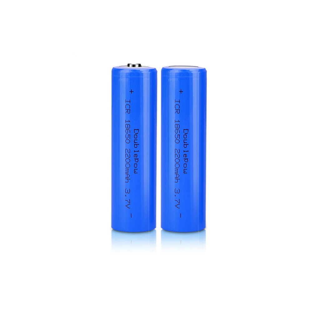 2 x REPLACEMENT 18650 2200mAh 3.7V RECHARGEABLE BATTERY No Pointed