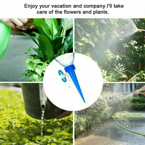 Ranpo Automatic Plant Watering Devices - Self-Drip Irrigation with Adjustable Flow (0-60s per drip; 1-15 days), Fits 1.1-inch Bottles 2