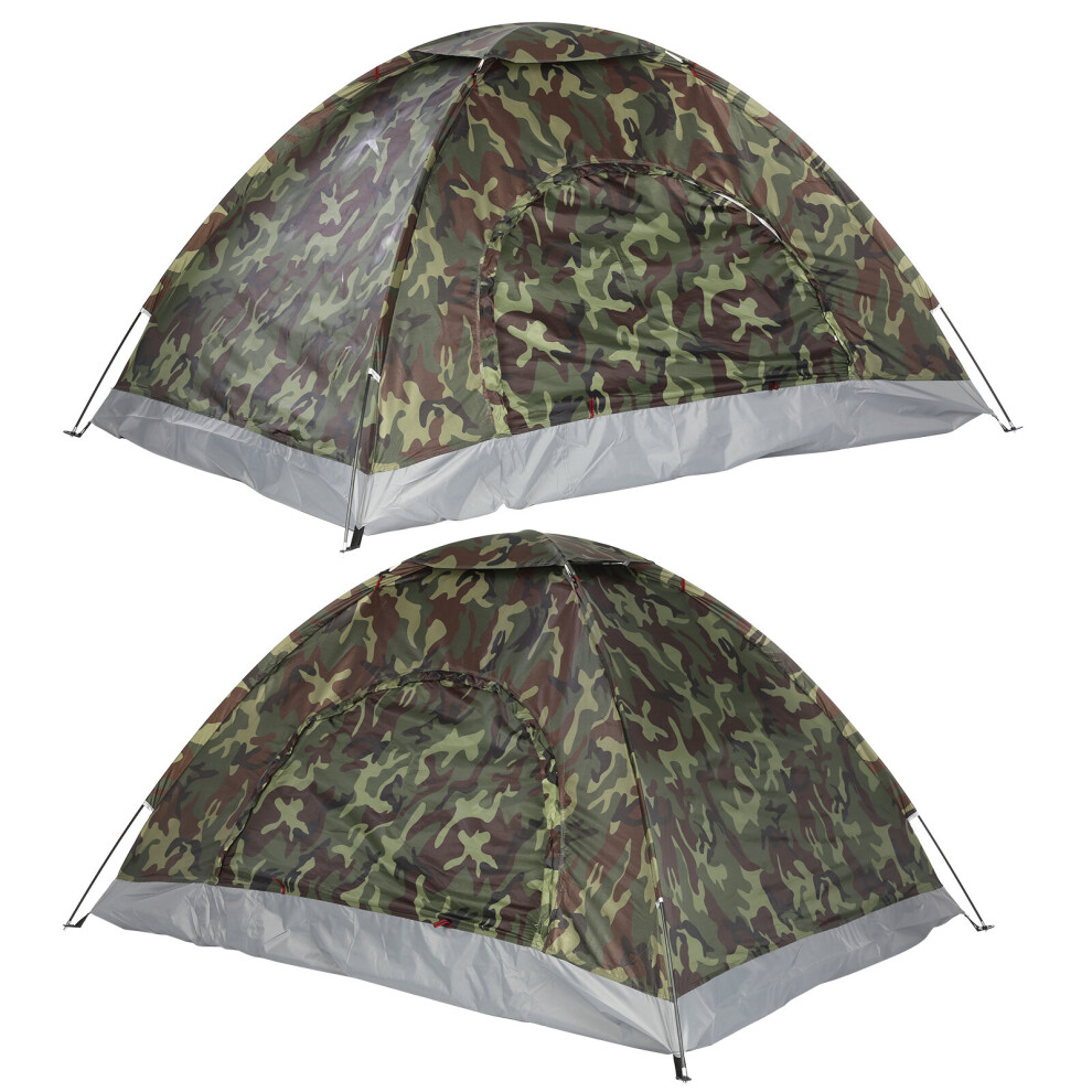 Waterproof Camouflage Dome Tent UV Protection Camping Hiking 2 Persons