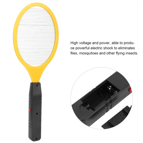 (Yellow) Battery Power Electric Fly Swatter Bug Killer