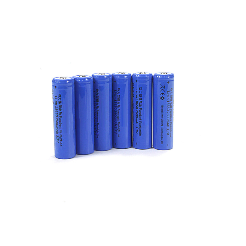 2x 18650 2600mAh power battery 3.7v rechargeable Li-on battery