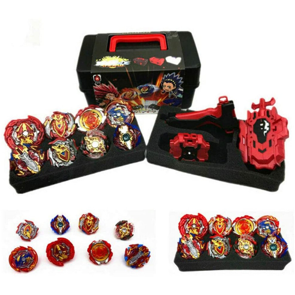 8Pcs Gyro Beyblade Burst Set Grip Launcher Portable Storage Box Case on OnBuy