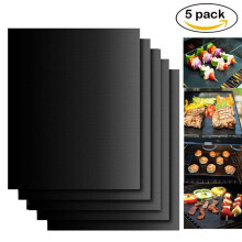 (5pc) BBQ Grill Mat non-stick Oven Liners Cooking Reusable