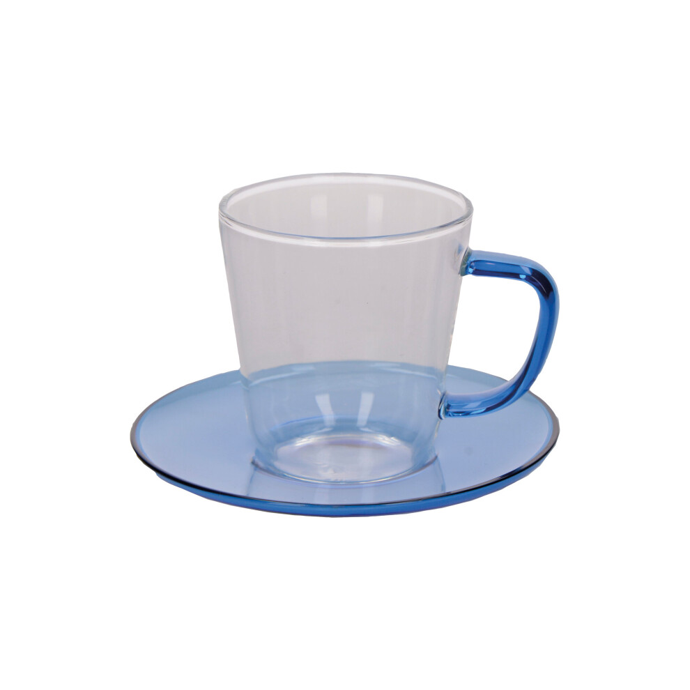 La CafetiÃ¨re Colour Blue Tea Cup and Saucer