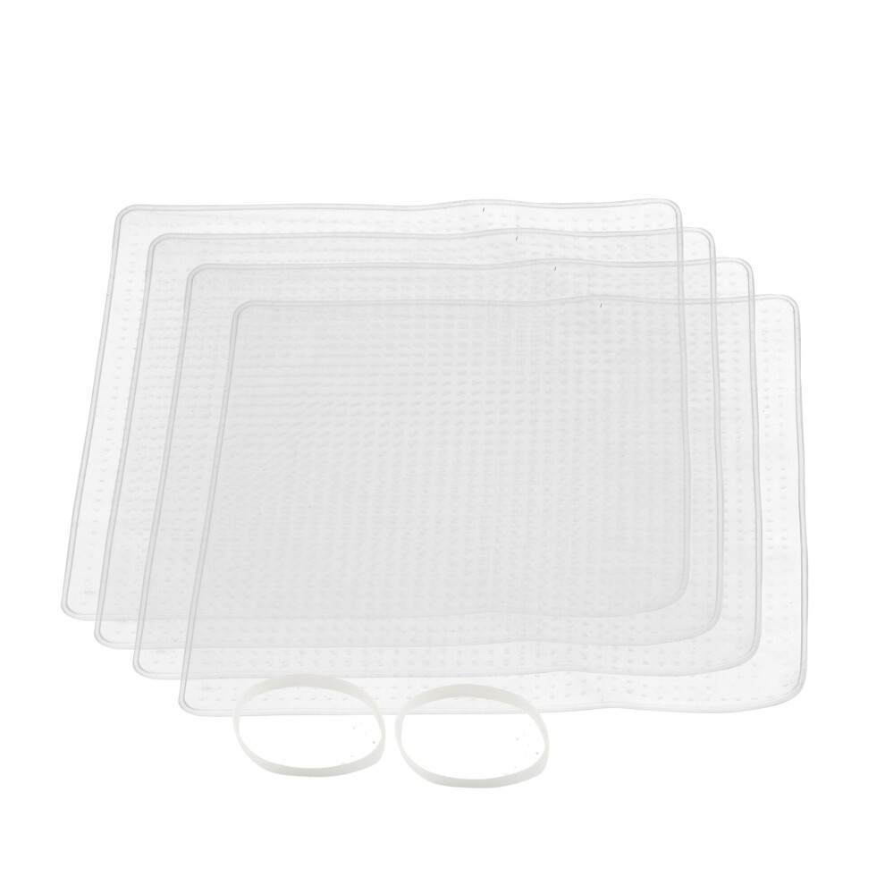 Set Of 4 Silicone Stretch Lids - Reusable Eco-Friendly Cling Film Alternatives