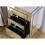 Birlea Valencia Mirrored Glass 3 Drawer Bedside Table with Mock Crystal Handles 5