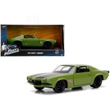 Jada Dom\'s 1973 Chevrolet Camaro \F-Bomb\" Green \"Fast & Furious\" Movie 1/32 Diecast Model Car by Jada"