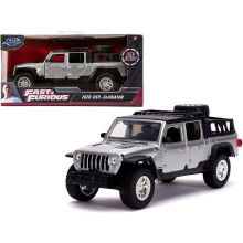 Jada 2020 Jeep Gladiator Pickup Truck Silver with Black Top \Fast & Furious\" Movie 1/32 Diecast Model Car by Jada"