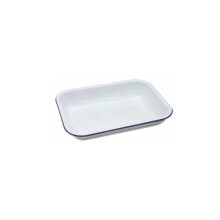 Falcon Housewares Enamel Bake Pan EB887 31 x 25 x 5 cm White Ovenpan Cookware