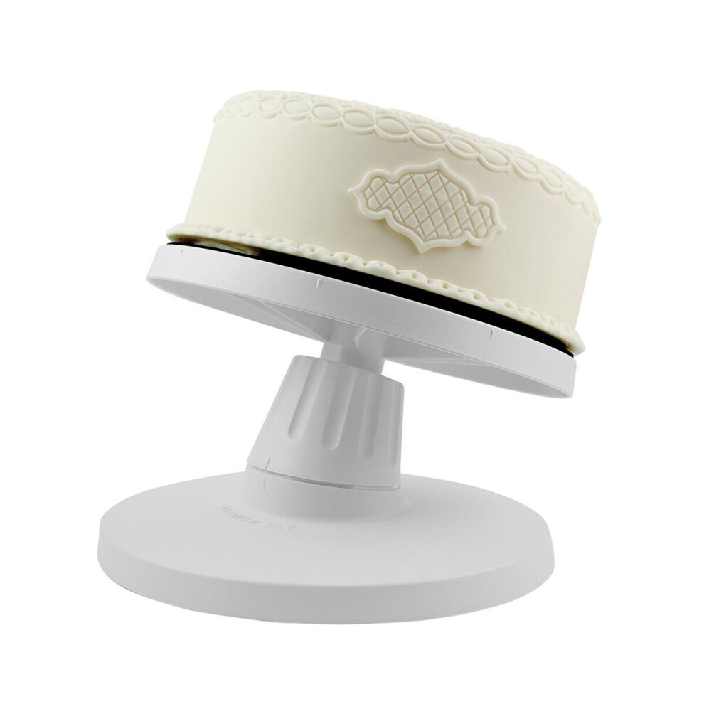 Cake Decorating Tilting Turntable Multi Purpose Adjustable White