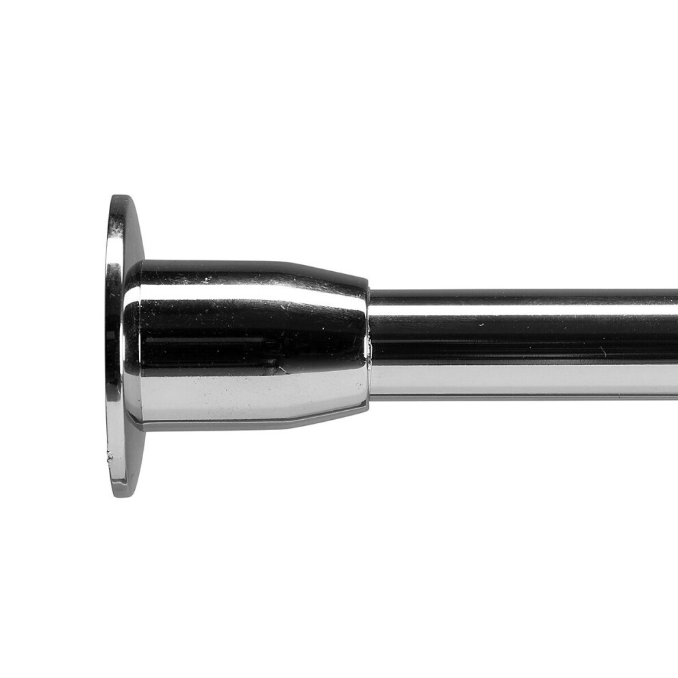 Croydex Bathroom Shower Curtain Rod Extendable Chrome Effect (L)2.52m