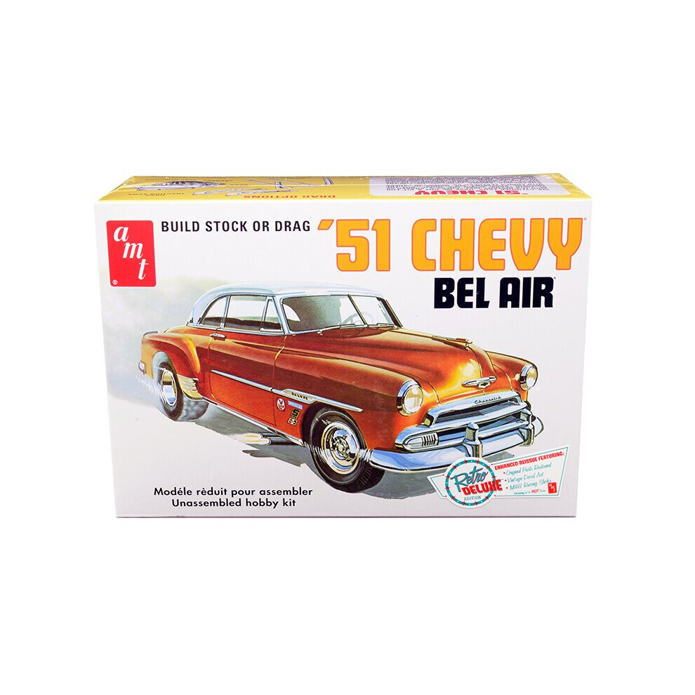 AMT Skill 2 Model Kit 1951 Chevrolet Bel Air 2-in-1 Kit \Retro Deluxe Edition\" 1/25 Scale Model by AMT"