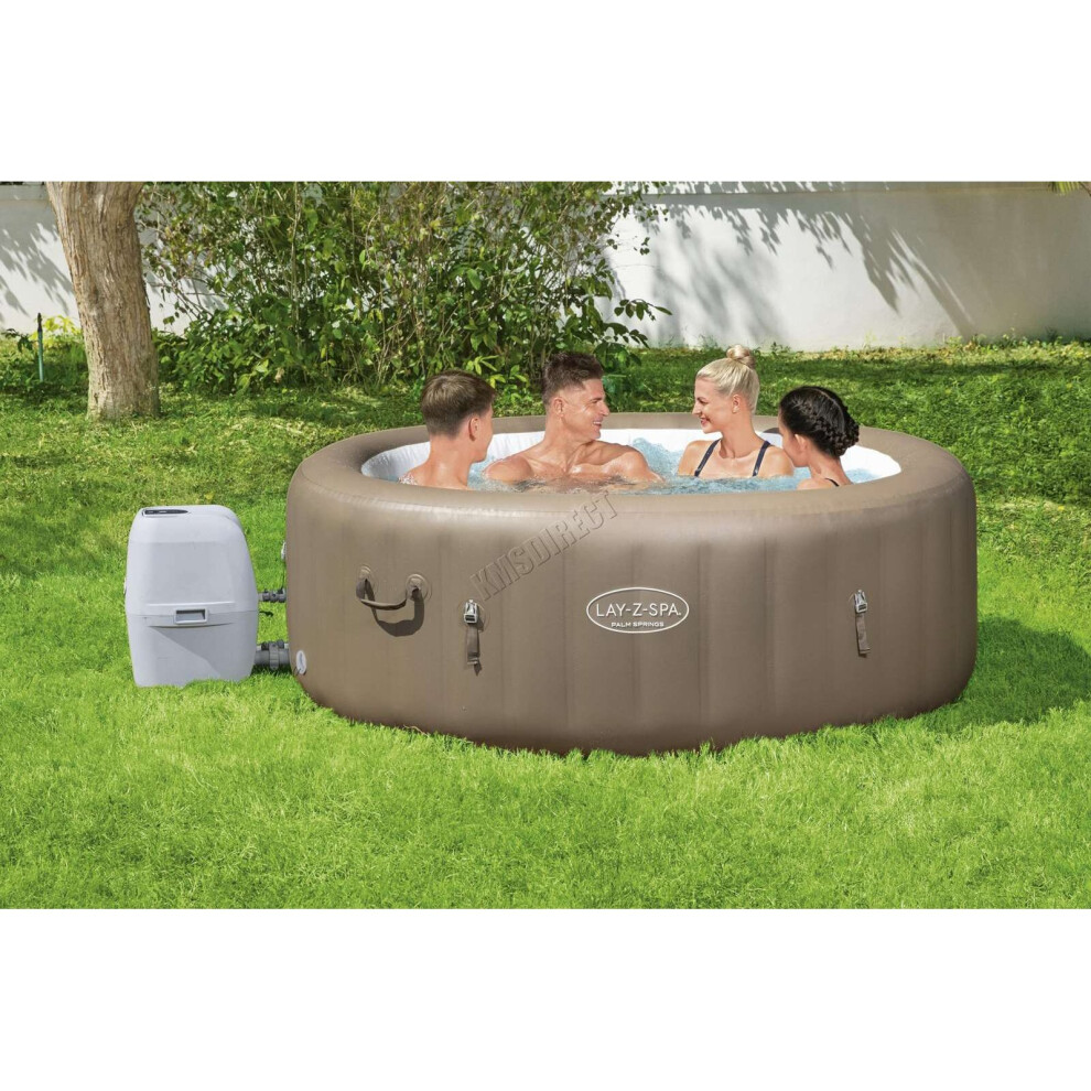 BestWay Lazy Spa Lay-Z-Spa 77"x28" Palm Springs AirJet Inflatable Hot Tub Heater