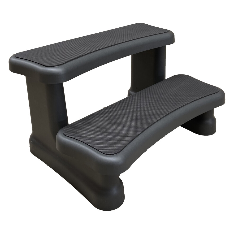 (Grey) Happy Hot Tubs 2 Tier Padded Spa Steps Tub Jacuzzi