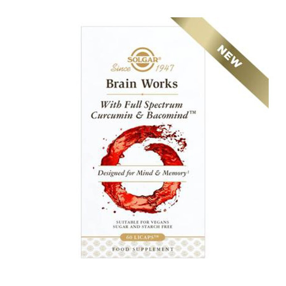 Brain Works With Full Spectrum Curcumin & BacoMind Capsules - 60 Capsules