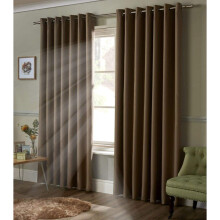 Alan Symonds Blackout Curtains Eyelet Ring Top, Polyester, Beige, 46 x 72