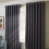 Alan Symonds Blackout Curtains Eyelet Ring Top, Polyester, Silver, 46 x 72 1