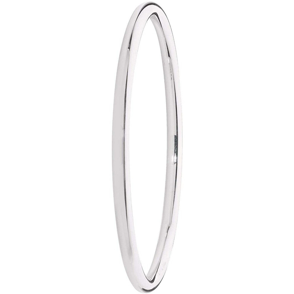Solid Silver Slave Bangle 4mm Wide Ladies Bracelet 925 Hallmark