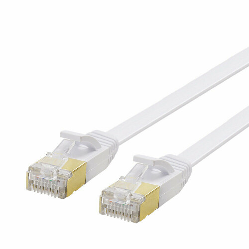 (30m) Flat CAT7 Ethernet LAN Network 10Gbps Internet Patch Cable Lead 1