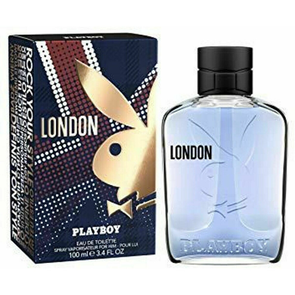 PLAYBOY LONDON by PLAYBOY Cologne for Men 3.4 oz edt Spray NEW IN BOX