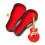 1:12 Scale Red Guitar In A Black Case Tumdee Dolls House Stringed Instrument 572 1