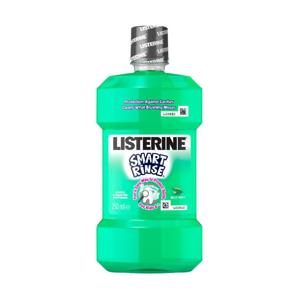 Listerine Smart Rinse Mouthwash Mild Mint for Kids 6 Plus 250ml