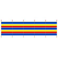 Yello 6-Pole Traditional Windbreak: 120x371 cm Wind Shelter for Beach/Camping; Pack 120x8x8 cm, 21 kg | Code 5.03147E+12