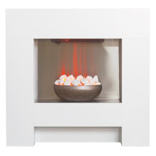 Adam Cubist Electric Fireplace Suite in White, 36 Inch - Refurbished