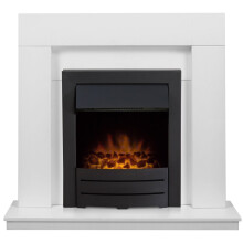 Adam Malmo in Pure White & Black/Pure White with Colorado Electric Fire in Black, 39 Inch - Refurbished