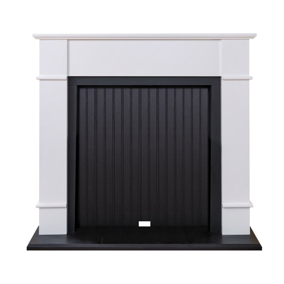 Adam Oxford Stove Fireplace In Pure White, 48 Inch