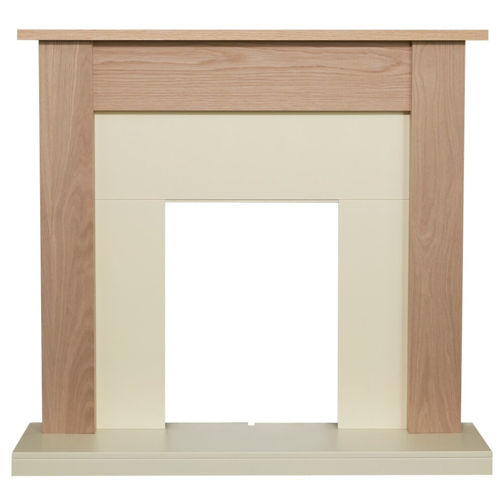 Adam Southwold Fireplace In Oak & Cream, 43 Inch