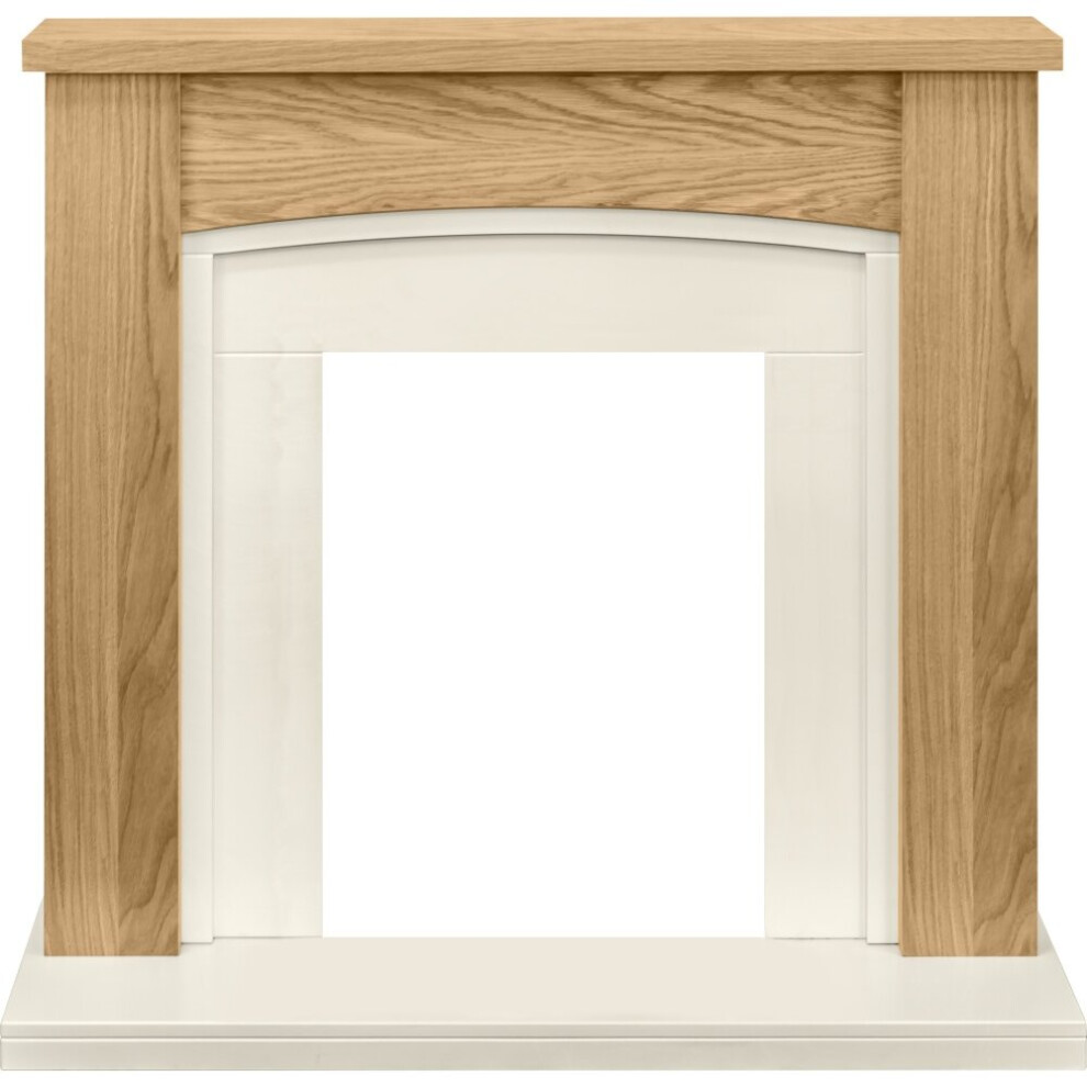 Adam Chilton Fireplace in Oak and Cream, 39 Inch