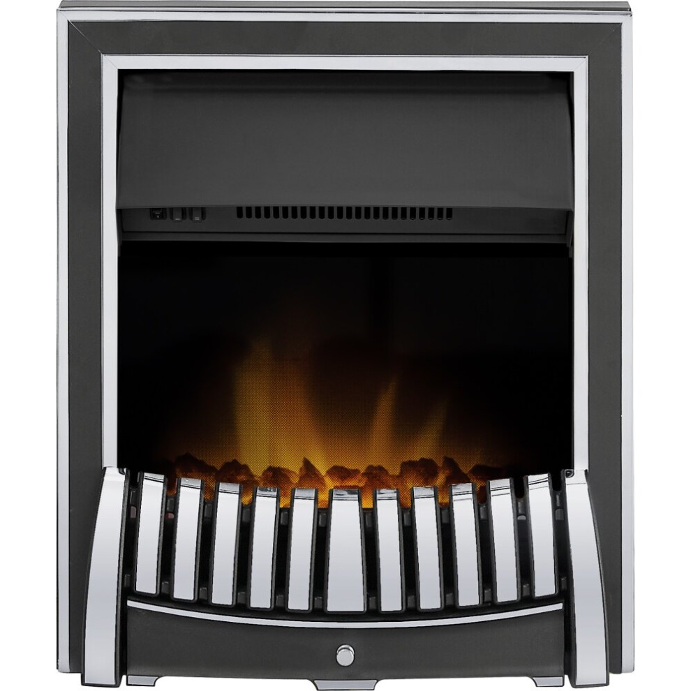 Adam Elan Electric Fire in Chrome