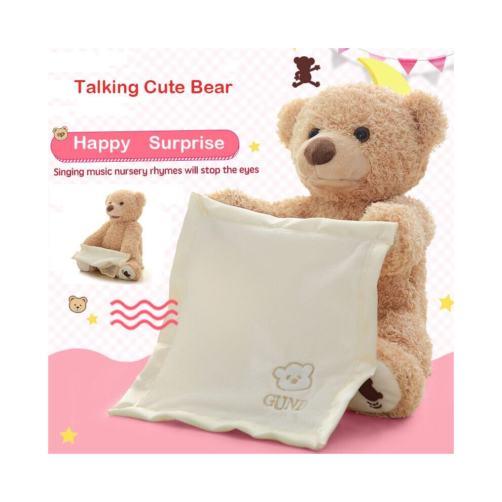 Peek a boo talking teddy sale bear