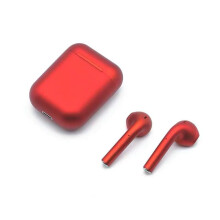 (Metallic red) i12 Wireless  Bluetooth Headphones HIFI Earphones