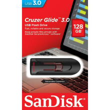 USB-muistitikku - CRUZER - Glide 128 Gt 3.0 - Musta - Yhteensopiva MacOS:n ja Windowsin kanssa