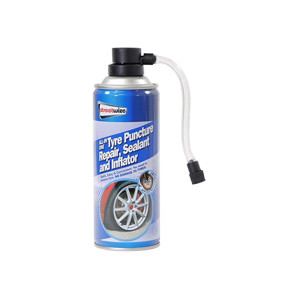 Streetwize All-In-One Tyre Puncture Repair, Sealant and Inflator