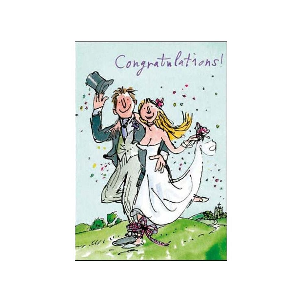 Woodmansterne Quentin Blake Wedding Congratulations Greeting Card Popular Range Cards