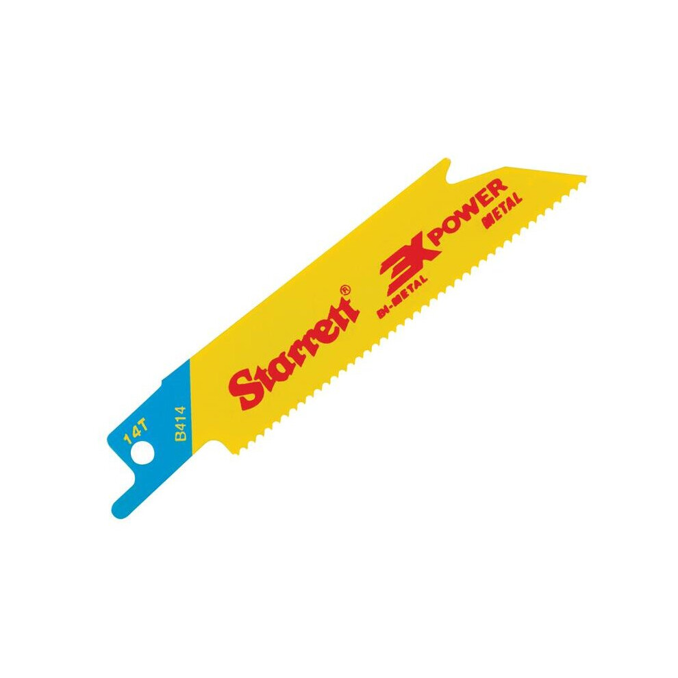 Starrett B414-5 Bi-Metal Reciprocating Blade Metal Straight 100Mm 14 Tpi Pack 5