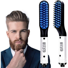 Beard Straightener for Men, Mens Hair Straightener Comb , Quick Heated Beard Straightening Comb, Hair Straightener Brush ,Heated Beard