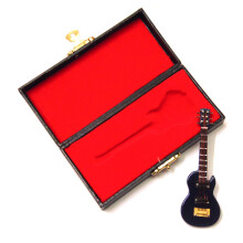 1:12 Scale Black Guitar And Case Tumdee Dolls House Music Instrument 546