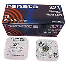 (10 x 321 Or SR616SW) Renata Watch Battery Swiss Made Silver Oxide 1.5V Also Known as SR616SW