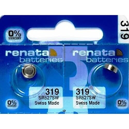 (3 x 319 Or SR527SW) Renata Watch Battery Swiss Made Silver Oxide 1.5v