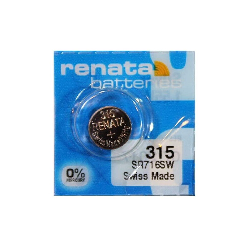 (3 x 315 Or SR716SW) Renata Watch Battery Swiss Made Silver Oxide 1.5v