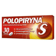 Polopiryna S, 30 tablets Sore Throat Cold & Flu