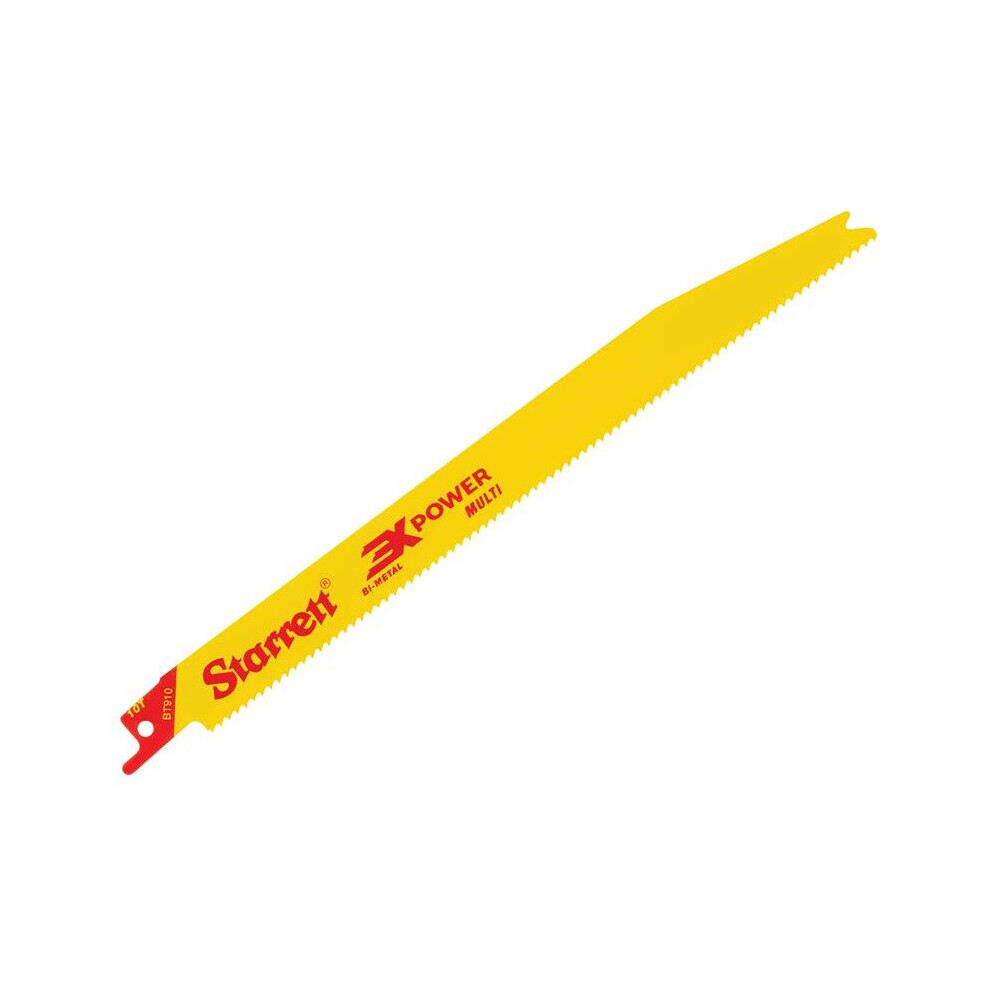 Starrett Bt910-5 Bi-Metal Reciprocating Blade, Tapered 228Mm 10 Tpi (Pack 5)