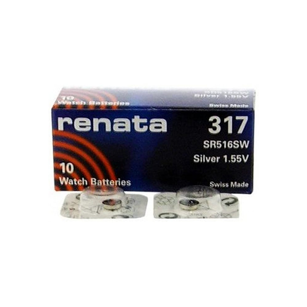 (5 x 317 Or SR516SW) Renata Watch Battery Swiss Made Silver Oxide 1.5 v