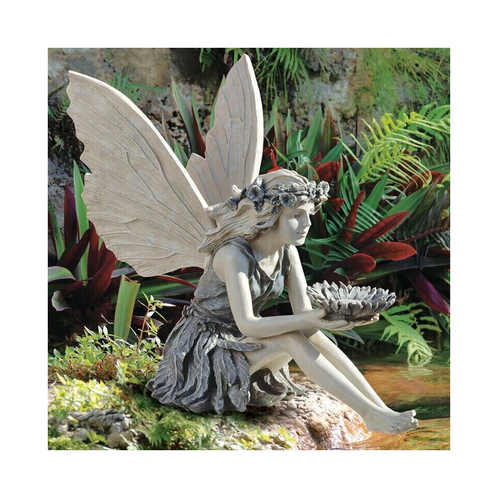 14cm Garden Sitting Fairy Statue Lawn Figurine Ornament